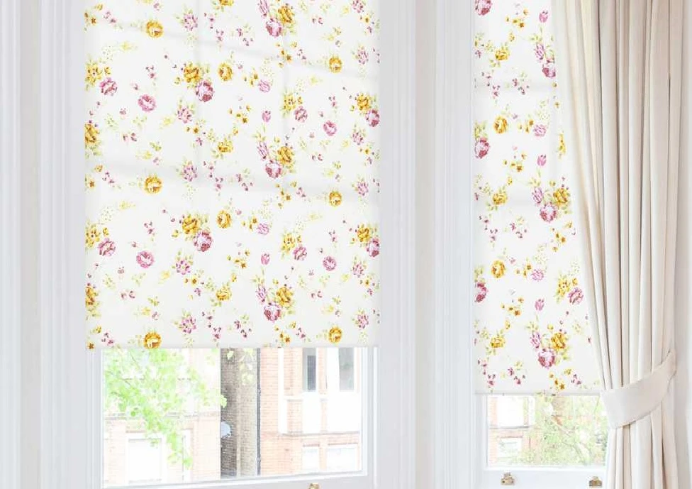 Рольшторы с леской мини с тканью 50%-светонепрницаемости